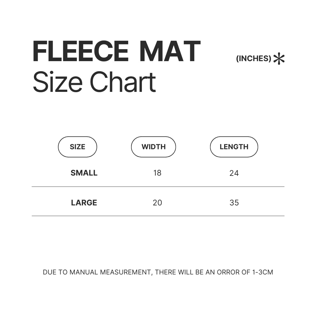 Fleece Mat Size Chart - Clash Of Clans Gifts